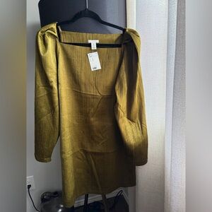 H&M Olive Long Sleeve Dress